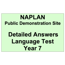 NAPLAN Demo Answers Language Year 7